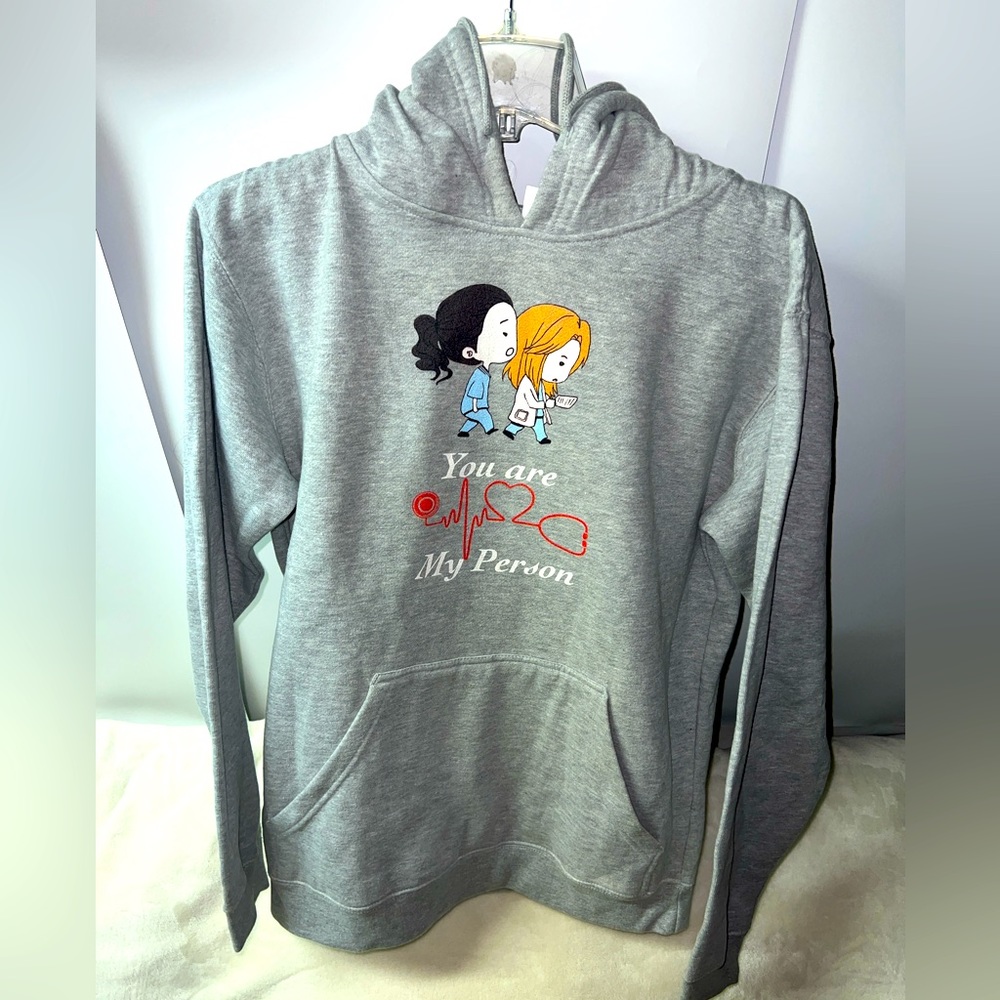 “You are my person” Hoodie Greys anatomy Delta Fleece Hoodie Sweatshirt size M